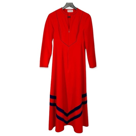 Vintage 60s Vassarette Long Sleeve A Line House Dress - Picture 1 of 6